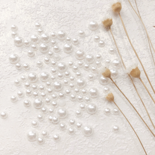 Bulk Beautiful Small Round White Pearl Embellishment