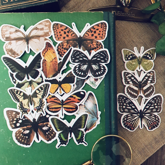 Vintage butterfly stickers