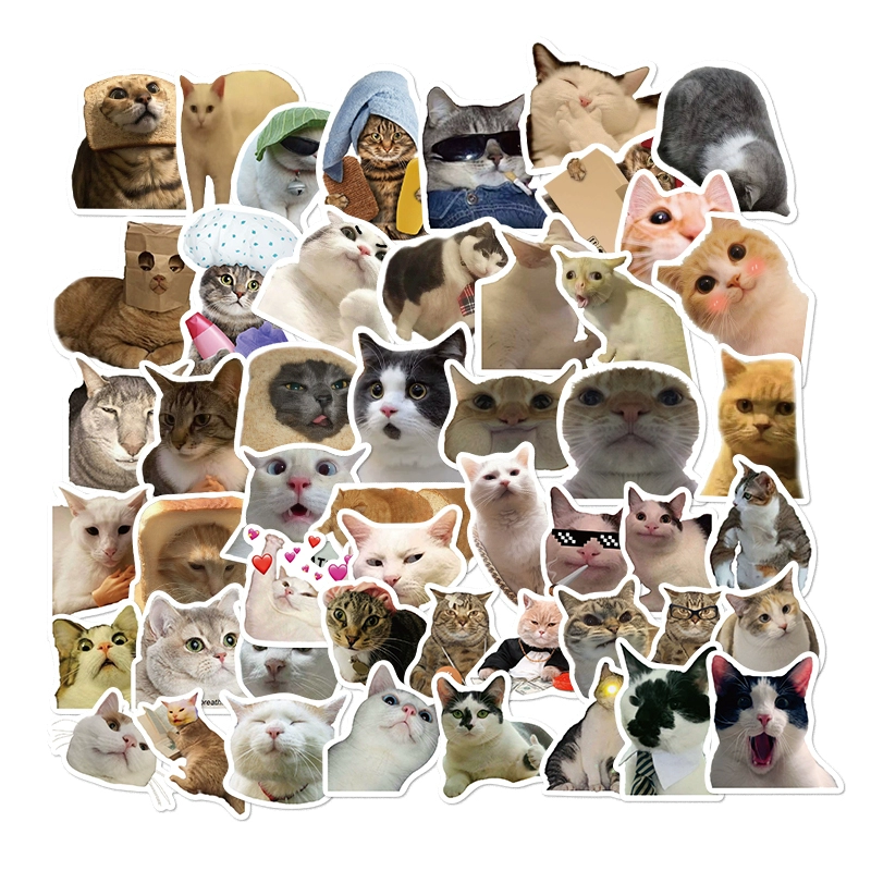 Funny cat sticker pack