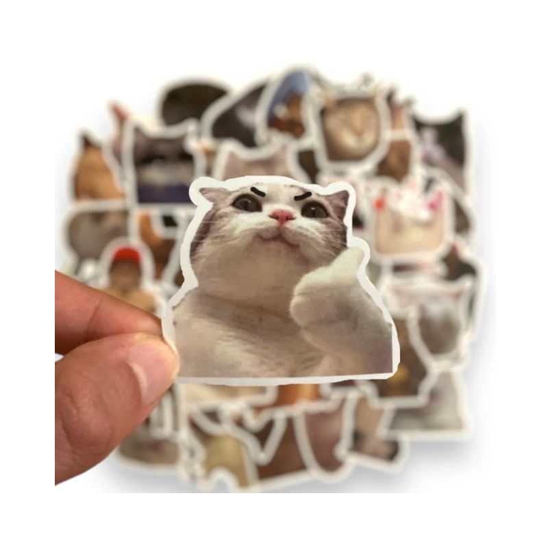 Funny cat sticker pack