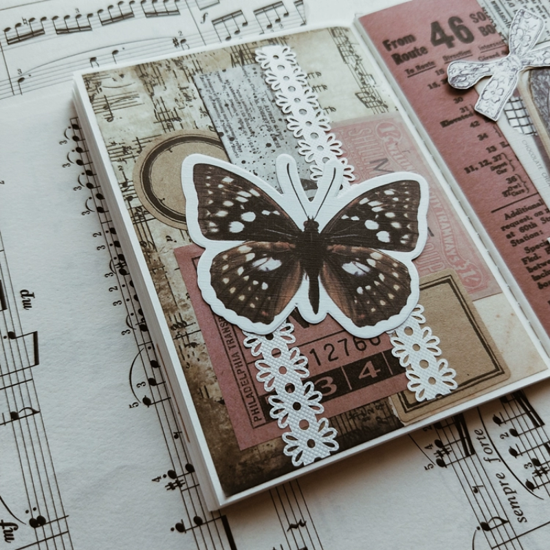 Vintage butterfly stickers